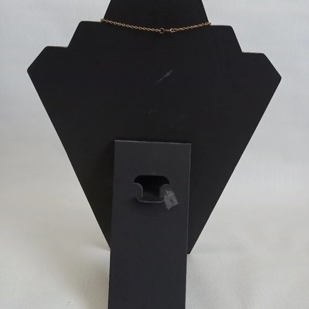 Gold Toned Open Heart Shaped Pendant Lightweight Dainty Single Strand Necklace